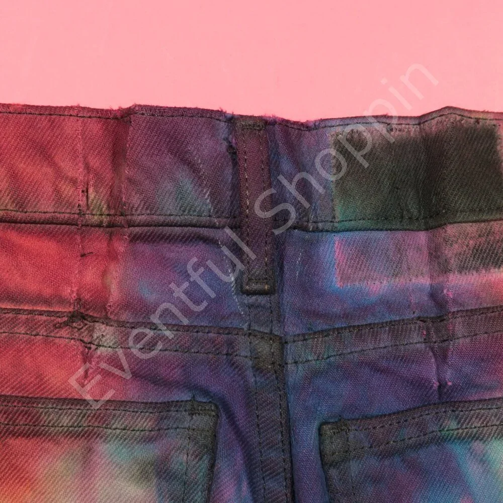 Vintage 80s Levis Mod Bell Bottom Jeans Mens 30 Tie Dye Flare Scovill Zip